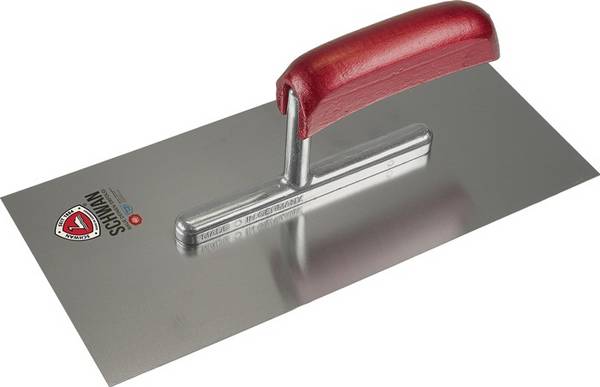 Glättekelle L.280mm B.130mm rostfr.m.H-Heft VA S.0,7mm SCHWAN