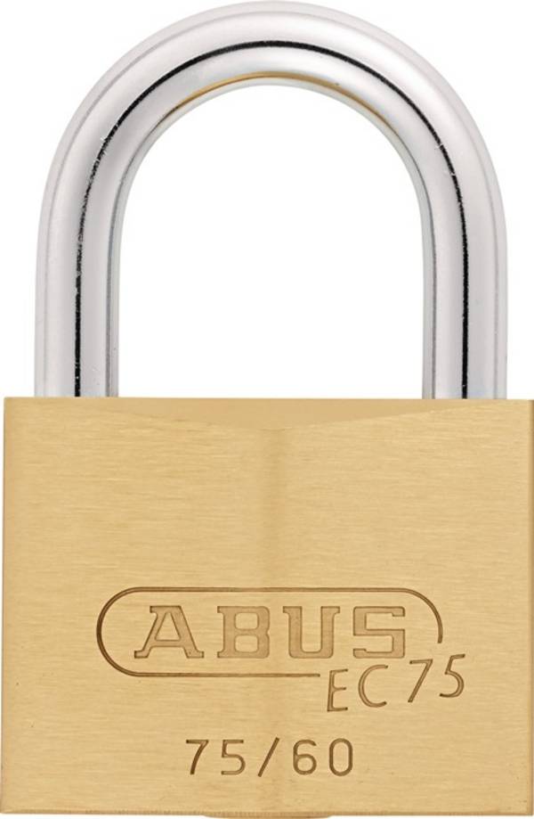 Zylindervorhangschloss 75/60 gl.-7561 Schlosskörper-B.60mm MS gl.ABUS