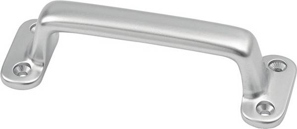 Handgriff A.22mm L.110mm B.36mm Alu-Guss silberf.elox.Löcher 4,D.3,7mm HERMETA
