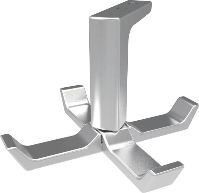 Decken-Mantelhaken 0201 vierfach A.83mm Alu.silberf.elox.H.55mm HERMETA-0