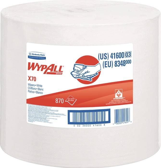 Reinigungstuch WypAll® X70 8348 L.ca.315 mmxB.ca.310mm weiß