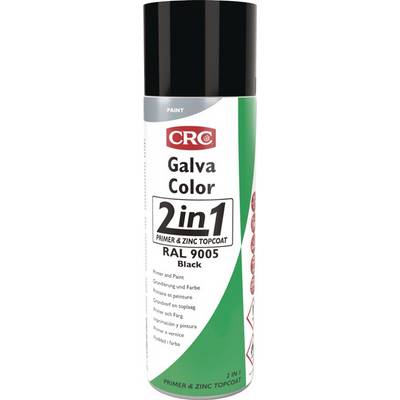Farbschutzlackspray 2in1 GALVACOLOR tiefschwarz RAL9005 matt 500ml Spraydose CRC-0