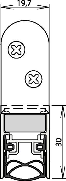 Türdichtung Schall-Ex® Ultra WS 1-290 2-s.L.958mm Alu.silberf.HLT ATHMER-0