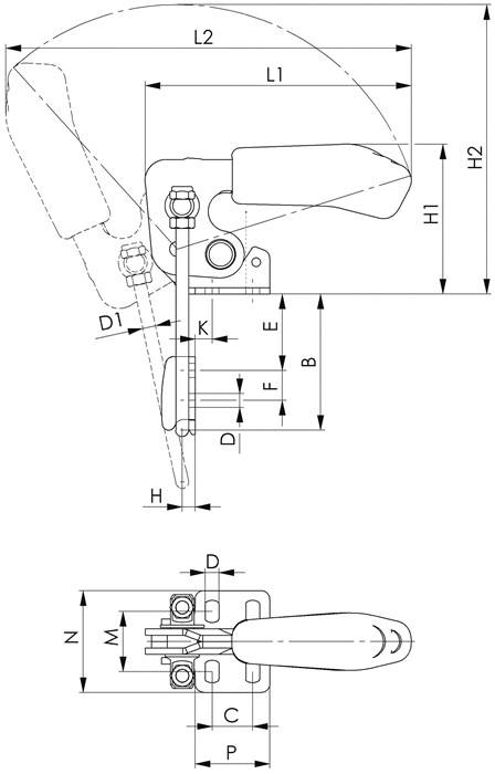 Verschlussspanner Nr.6848V Gr.3 vertikal AMF-1