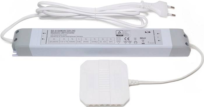 L & S DEUTSCHLAND GmbH LED-Konverter 230 V 24 V 120 W 12-fach Verteiler L&S 2000472-1