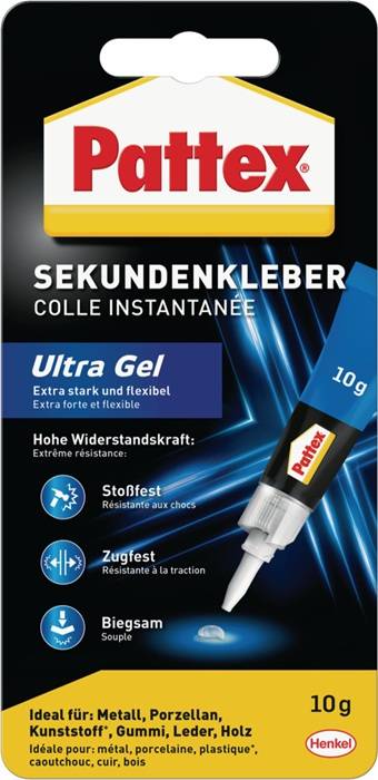 Sekundenkleber Ultra Gel 10g farblos Tube PATTEX-0