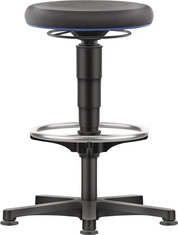 Drehhocker Bodengleiter u.Fußring Supertec schwarz