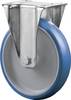 Bockrolle D.100mm Trgf.120kg Polyurethan,blau Platte L104xB80mm BS ROLLEN
