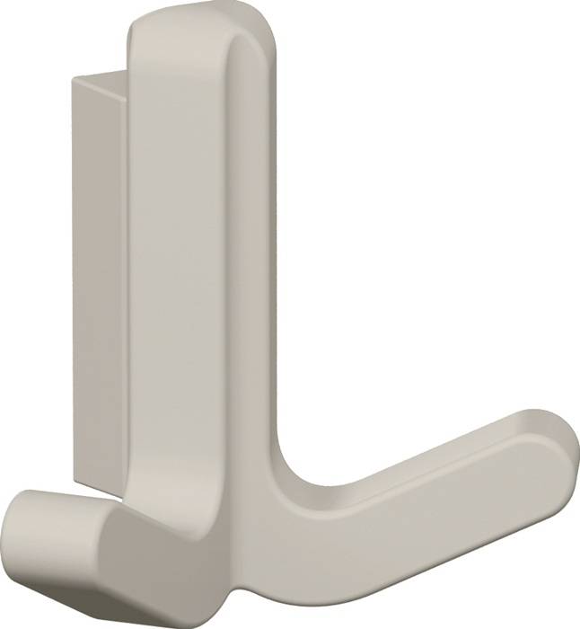 Doppelhaken Ser.477 matt,elastisch Ku.(TPU) 97 lichtgrau H.69mm HEWI-0