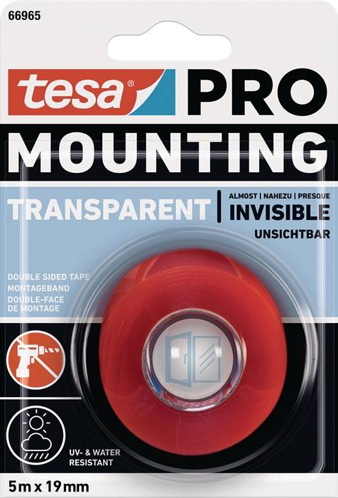 Montageband Mounting PRO Transparent 66965 transp.L.5m B.19mm TESA-0
