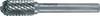 Frässtift WRC D.16mm Kopf-L.25mm Schaft-D.6mm HM Blank Verz.KVZ 4 RUKO