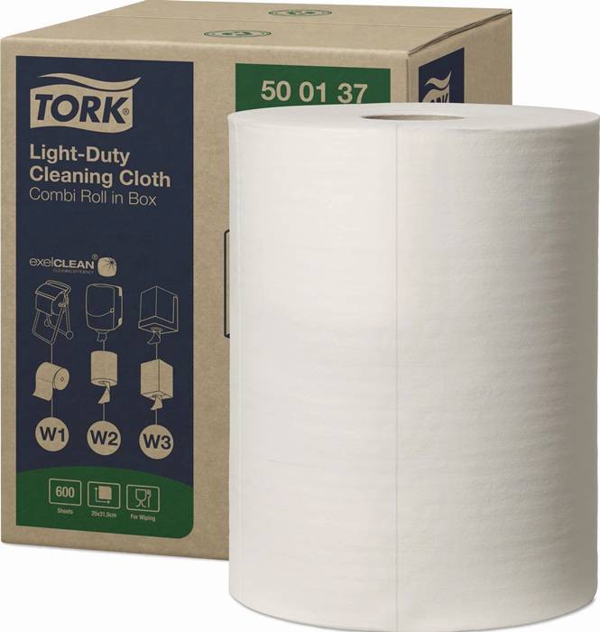 Putztuch TORK 500137 L.ca.250 mmxB.ca.315mm weiß 1-lagig 600 Blatt/Rolle TORK-0
