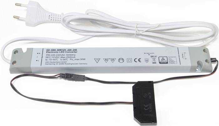 L & S DEUTSCHLAND GmbH LED-Konverter 230 V 12 V 30 W 6-fach Verteiler L&S 2000421-0
