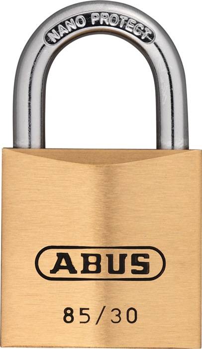 Zylindervorhangschloss 85/30 gl Schlosskörper-B.30mm MS gl.0402 ABUS-0