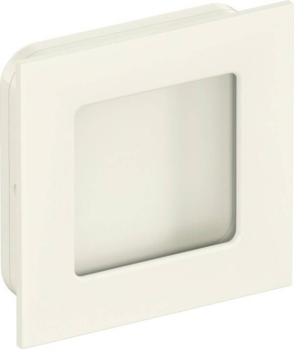 Schiebetürmuschel 544.60 PA 99 reinweiß glänzend quad.f.HLT L.60mm B.60mm HEWI