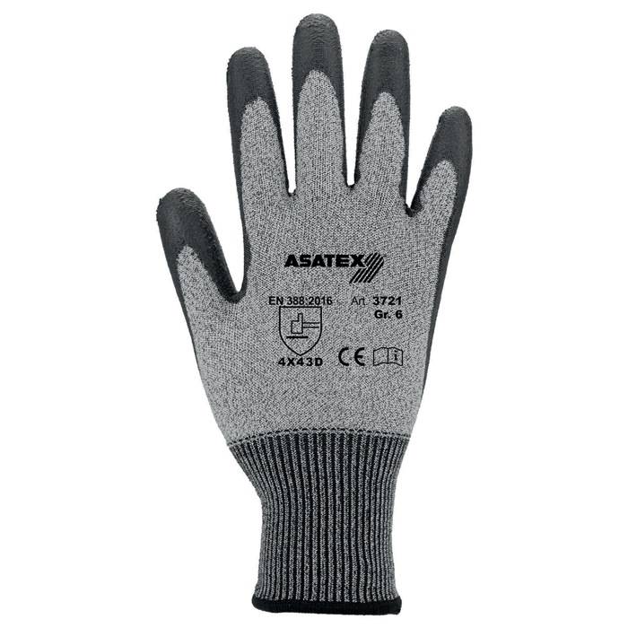 Schnittschutzhandschuhe Gr.9 graumeliert/schwarz EN 388 PSA II 10 PA ASATEX-0