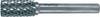Frässtift ZYAS D.16mm Kopf-L.25mm Schaft-D.6mm HM Blank Verz.KVZ 4 m.Stirn RUKO