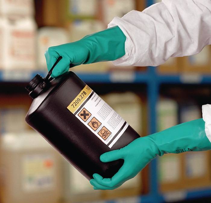 Chemiehandschuh AlphaTec Sol-Vex 37-675 Gr.9 grün EN 388,EN 374,EN 1149-1