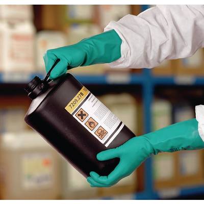 Chemiehandschuh AlphaTec Sol-Vex 37-675 Gr.9 grün EN 388,EN 374,EN 1149-1
