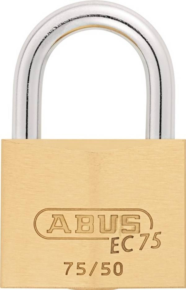 Zylindervorhangschloss 75/50 gl.-7561 Schlosskörper-B.50mm MS gl.ABUS
