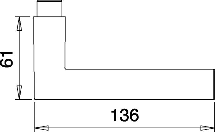 Türdrückerpaar 168 Z VA F00 4-KT.8mm EDI-1