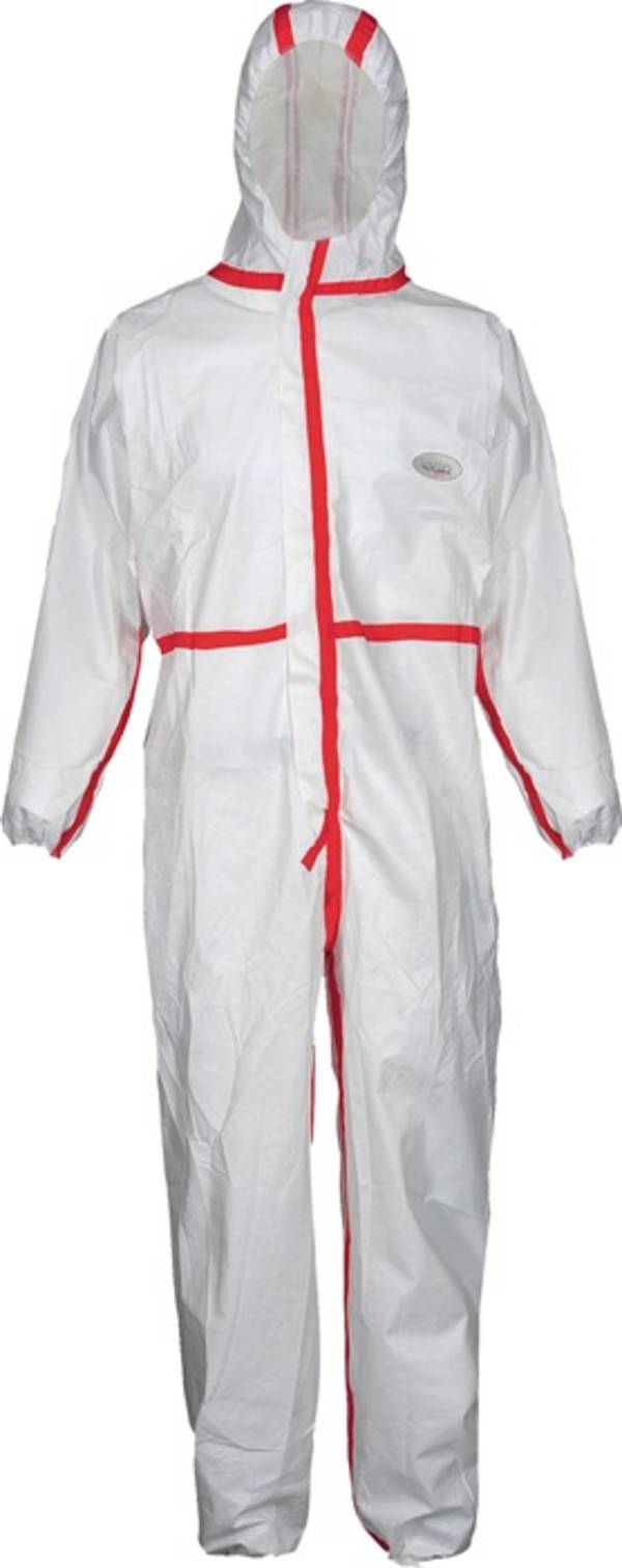 Schutzoverall CoverStar Plus® Gr.L weiß/rot PSA III COVERSTAR