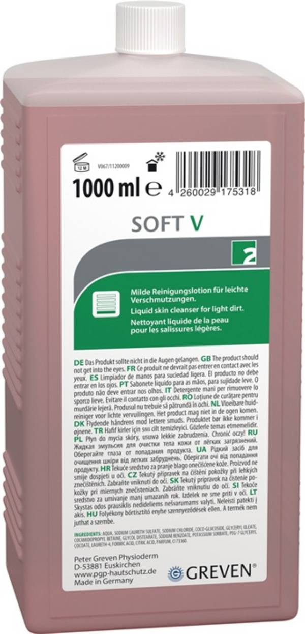 GREVEN SOFT V 1000 ml Hartflasche Hautreinigungslotion mildGreven