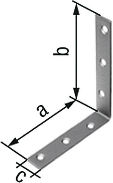 Stuhlwinkel L.100 x 100mm B.19mm S.2mm VA Loch-D.5,3mm GAH-0