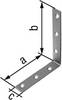 Stuhlwinkel L.100 x 100mm B.19mm S.2mm VA Loch-D.5,3mm GAH