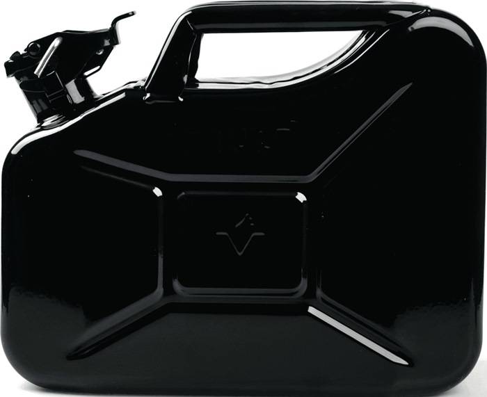 Kraftstoffkanister 10l Schwarz RAL 9005 Stahlbl.0,9mm L345xB165xH275mm VALPRO-1