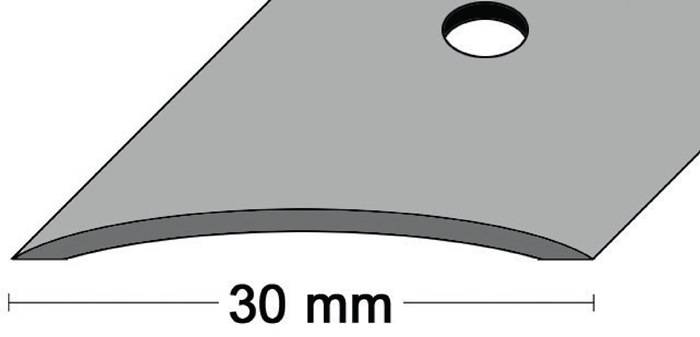 Teppichschiene B.30mm L.1000mm Alu.silberf.elox.gewölbt mittig gel.PG-0