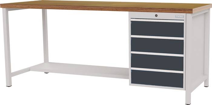 Bedrunka & Hirth Gerätebau GmbH Werkbank grau lichtgrau B1500xH859xT750mm lichtgrau grau 4 Schubl.BEDRUNKA+HIRTH 03.14.1