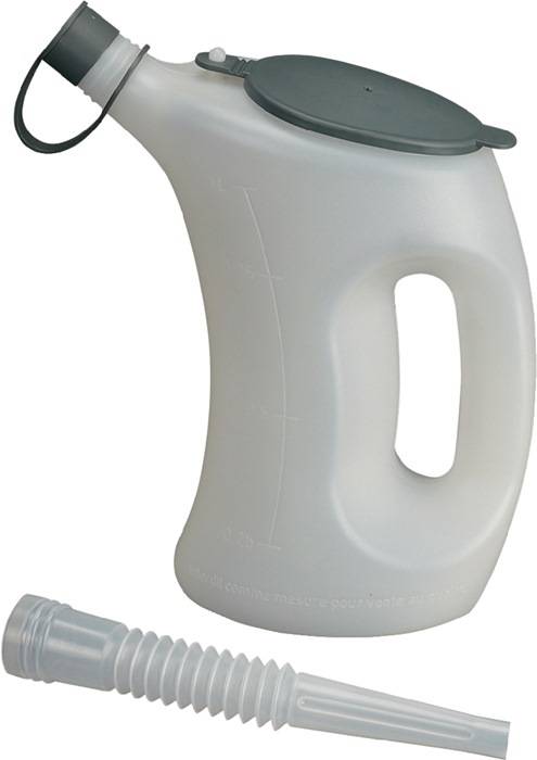 Messbecher 3l m.Schutzdeckel/Schutzkappe/Flexauslauf HDPE PRESSOL-0