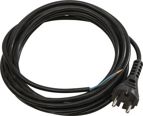 WEINGÄRTNER 21408 Anschlussleitung H05RN-F 2x1,0mm² 5m Schutzkon.st.schwarz WEIN