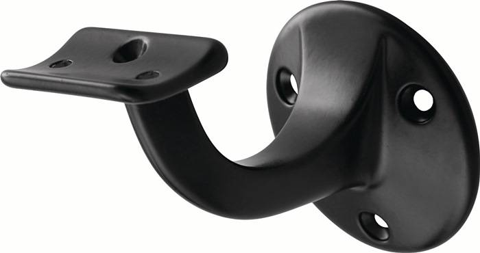 Handlaufträger 3505 Alu.ku.-besch.schwarz D.Wandplatte 56mm