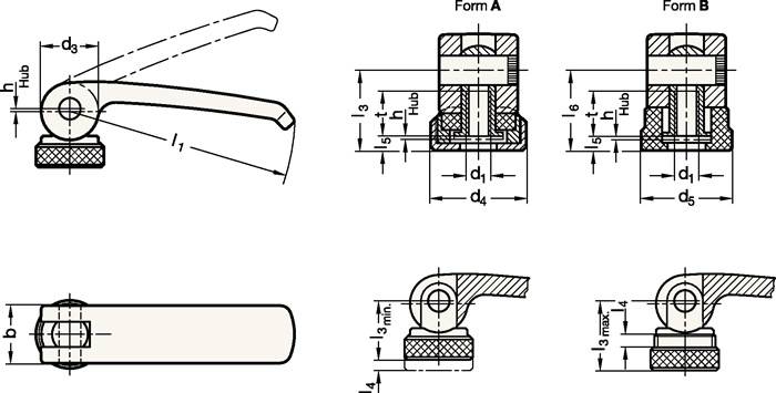 Ganter 927-82-M8-20-B-B EXZENTERSPANNER, AUFLAGESCHEIBE STARR-2