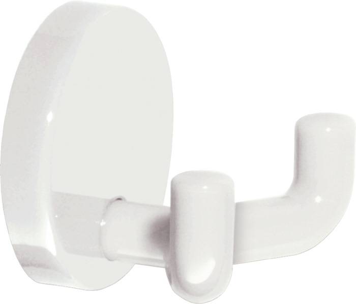 Doppelhaken 477.90.025 2 Hak.PA 99 reinweiß D.50mm A.43,5mm HEWI-0