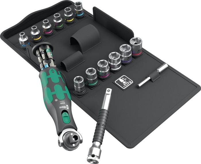 Steckschlüsselsatz 8009 Zyklop Pocket Set 3 27-tlg.3/8Zoll+1/4 Zoll WERA-0