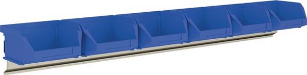 Sichtlagerkastenset H50xB602xT100mm STA verz.m.Sichtlagerk.6xMK6 blau MAUSER