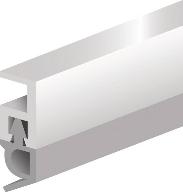 Abdichtungsschiene PTS-AR L.2100mm B.5mm z.Nageln Ku.blk braun