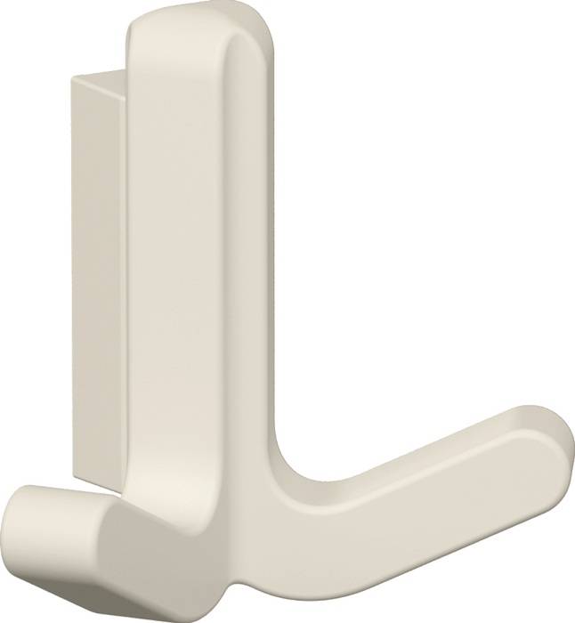 Doppelhaken Ser.477 matt,elastisch Ku.(TPU) 99 reinweiß H.69mm HEWI-0