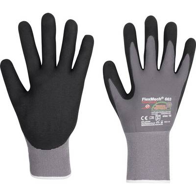 Handschuhe FlexMech 663 Gr.9 grau/schwarz Nylon/Elastan/Nitrilschaum 10 PA-0