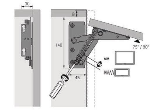 Deckenstütze Lift exact Hettich-1