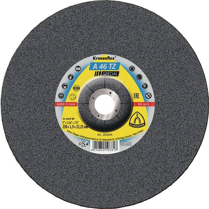 Trennscheibe A 46 TZ Special D230x1,9mm ger.INOX Bohr.22,23mm KLINGSPOR-0