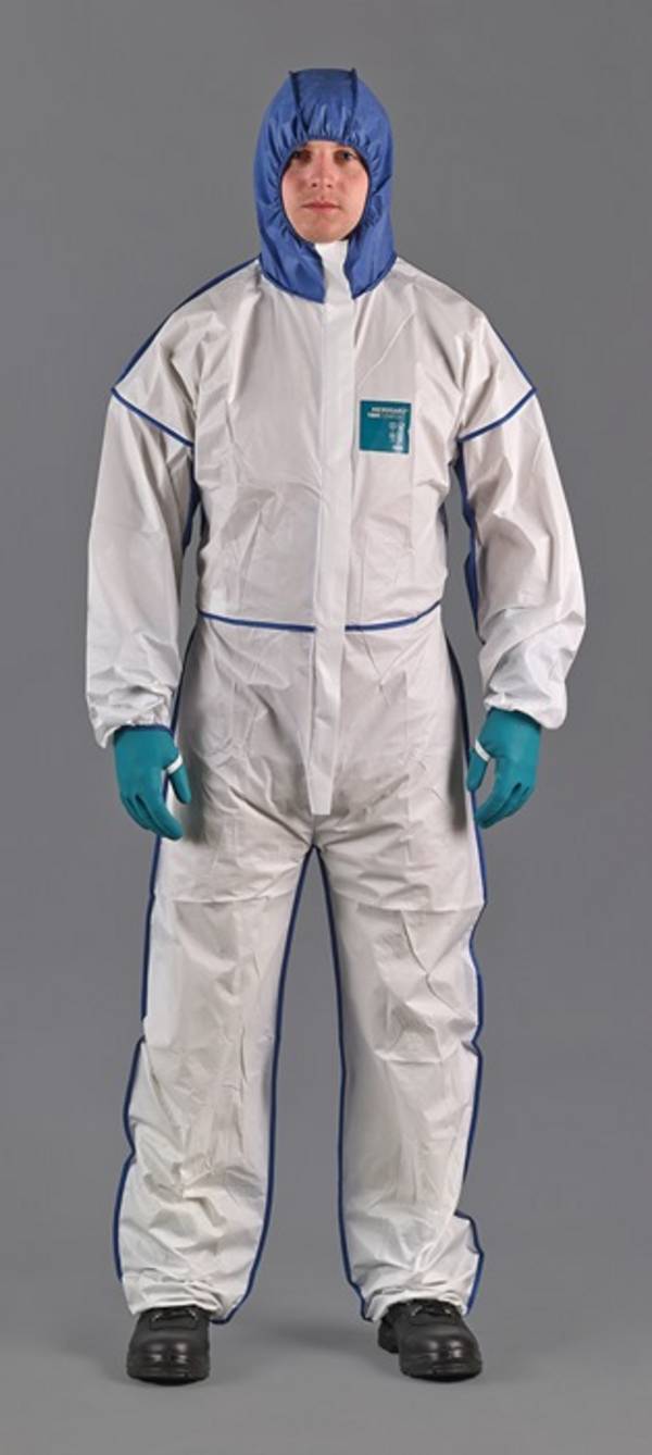 Schutzoverall AlphaTec® 1800 Comfort Gr.M weiß/blau PSA III ANSELL
