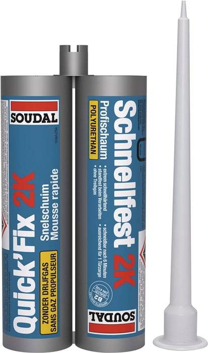 2K-Zargenschnellschaum QUICK FIX 210 ml B2 beige o.Einw.-Handsch.Doppelkartusche-0