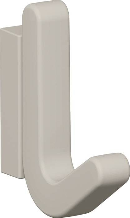 Einzelhaken Ser.477 matt,elastisch Ku.(TPU) 97 lichtgrau H.68mm HEWI-0