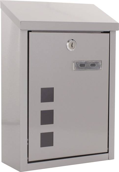 Briefkasten Casa H.325mm B.220mm T.100mm grau VA DIN C5 ROTTNER-0