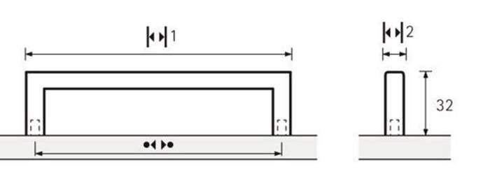 Möbelgriff Anzio VA geb.128mm HETTICH-1