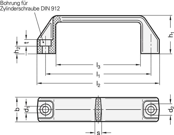 Bügelgriff GN 528 l1 117 ±1mm d1 8,5mm GANTER-1